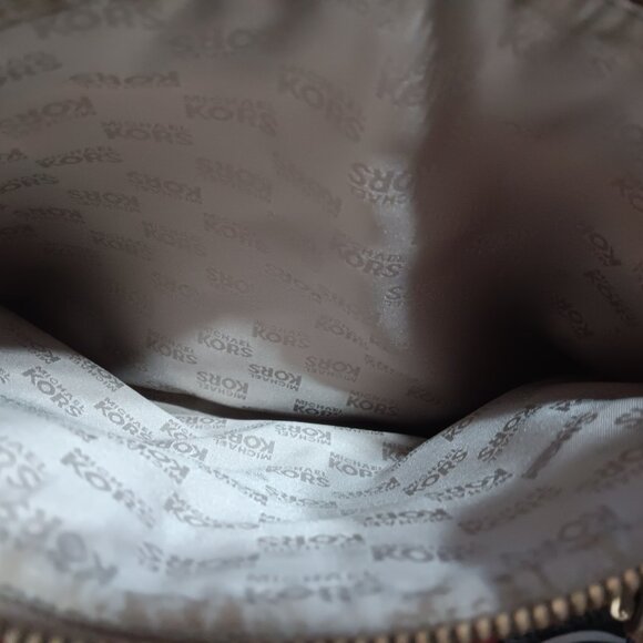 Michael Kors Kellen Medium Saffiano Leather Satchel Tote Bag Dark khaki - Picture 6 of 8